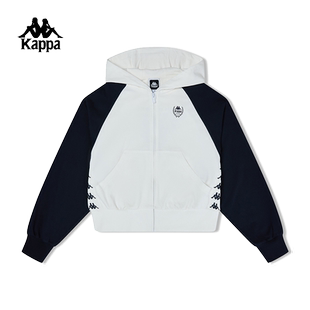Kappa卡帕复夏季新款女开身运动串标撞色卫衣K0E42MK20