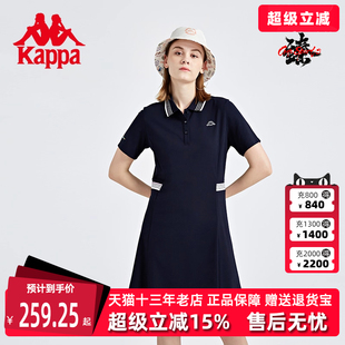 运动时尚 新款 休闲POLO裙K0C42QL09 连衣裙2024夏季 Kappa卡帕女短袖