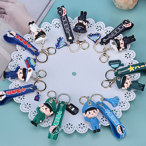 心盾敬礼系列钥匙扣军恋礼物