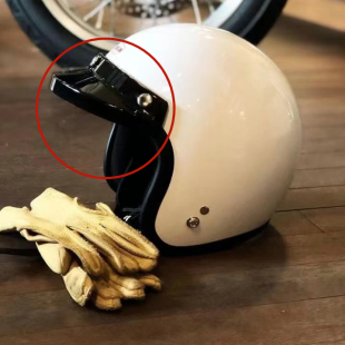 哈雷bell摩托机车头盔大帽檐 复古黑白三扣式防晒遮阳3/4半盔通用