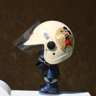 eVo台湾儿童摩托机车头盔电动车3/4半盔米奇卡通安全帽3C小孩四季