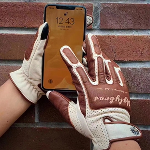 现货实拍 uglybros 羊皮制作 可手机触屏 透气柔软哈雷全指手套