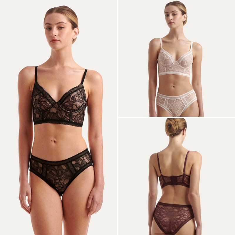 特价 性感玫瑰蕾丝文胸内裤套装女软钢圈背心式薄款聚拢内衣,女士内衣/男士内衣/家居服,文胸套装,淘宝优惠券,粉丝福利购,淘宝优惠卷