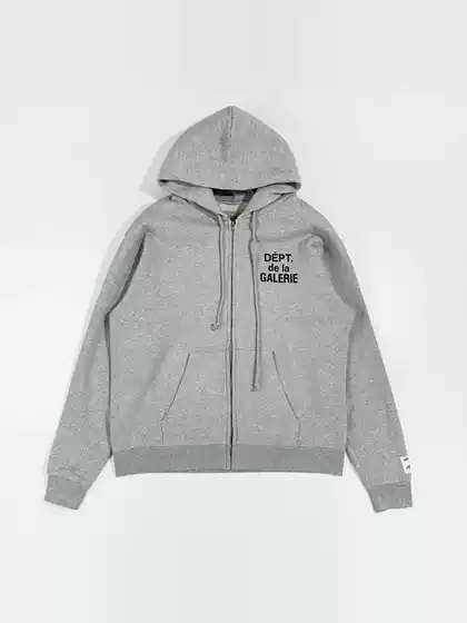 Gallery Dept French Gray Basic French American High Street Zipper Sweatshirt Hoodie Jacket