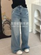 高腰显瘦侧边满天星满钻直筒牛仔裤 2026年欧货正品 早春款