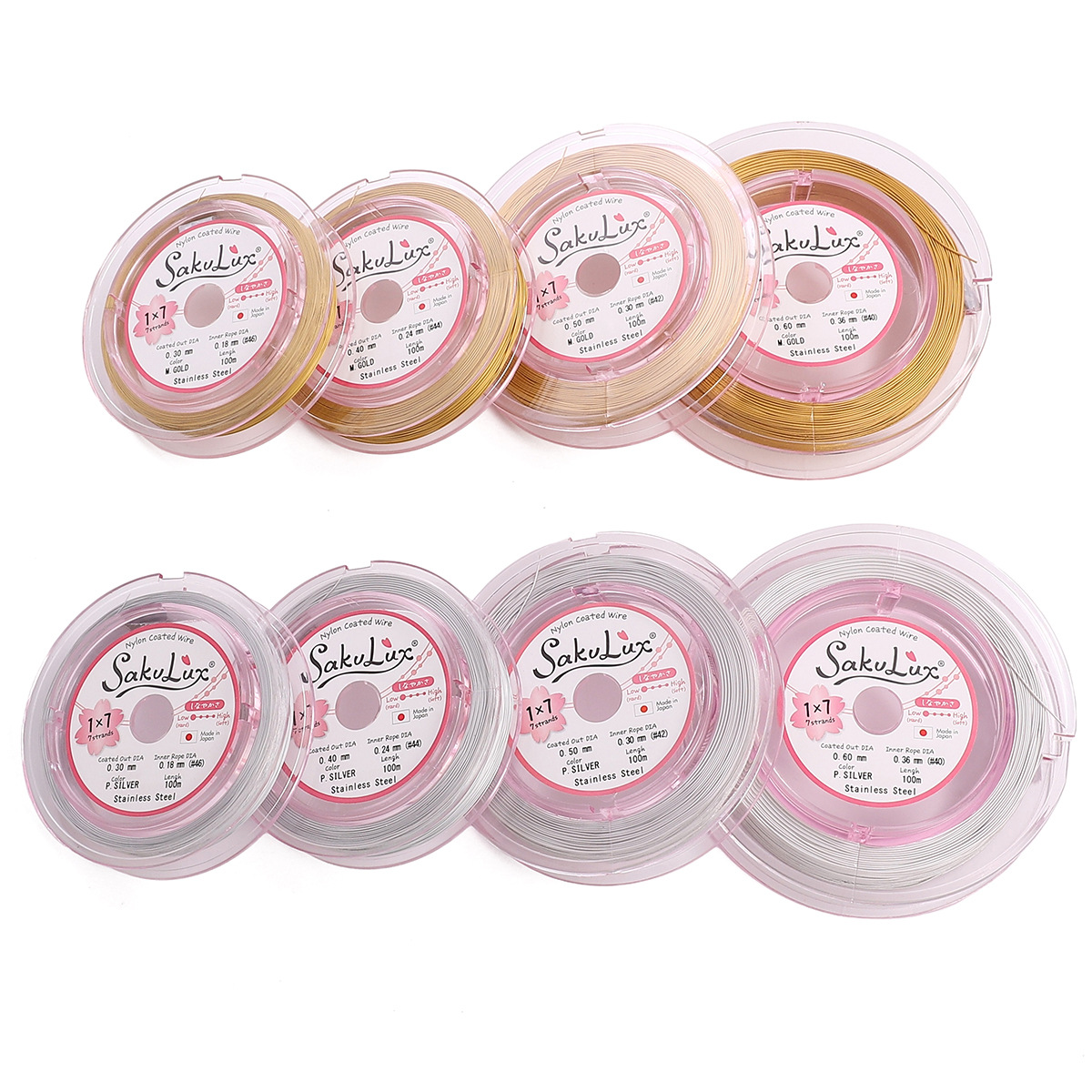 进口金丝软线钢丝线珍珠颈链项圈手链耳环串珠线手工diy饰品配件