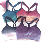 外贸女运动文胸无钢圈托美背高强度减震健身瑜伽跑步速干内衣bra