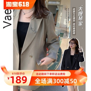 韩版 常规OL通勤风气质西服外套早秋新款 女装 Vaee大码 洋气百搭上衣