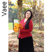 女装 ins风正肩v领交叉针织衫 冬季 Vaee大码 胖mm气质修身 打底上衣