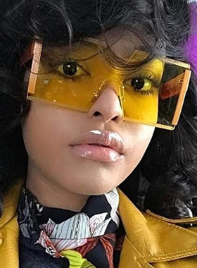 欧美潮流个性太阳镜框连体式2020