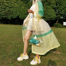 新款 防晒风衣女长款 时尚 拼色显瘦连帽薄外套服防晒衫 2021夏季 防护