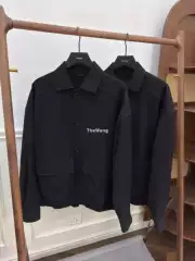 Lem 19SS Black Wool Short Casual Jacket with Topstitching