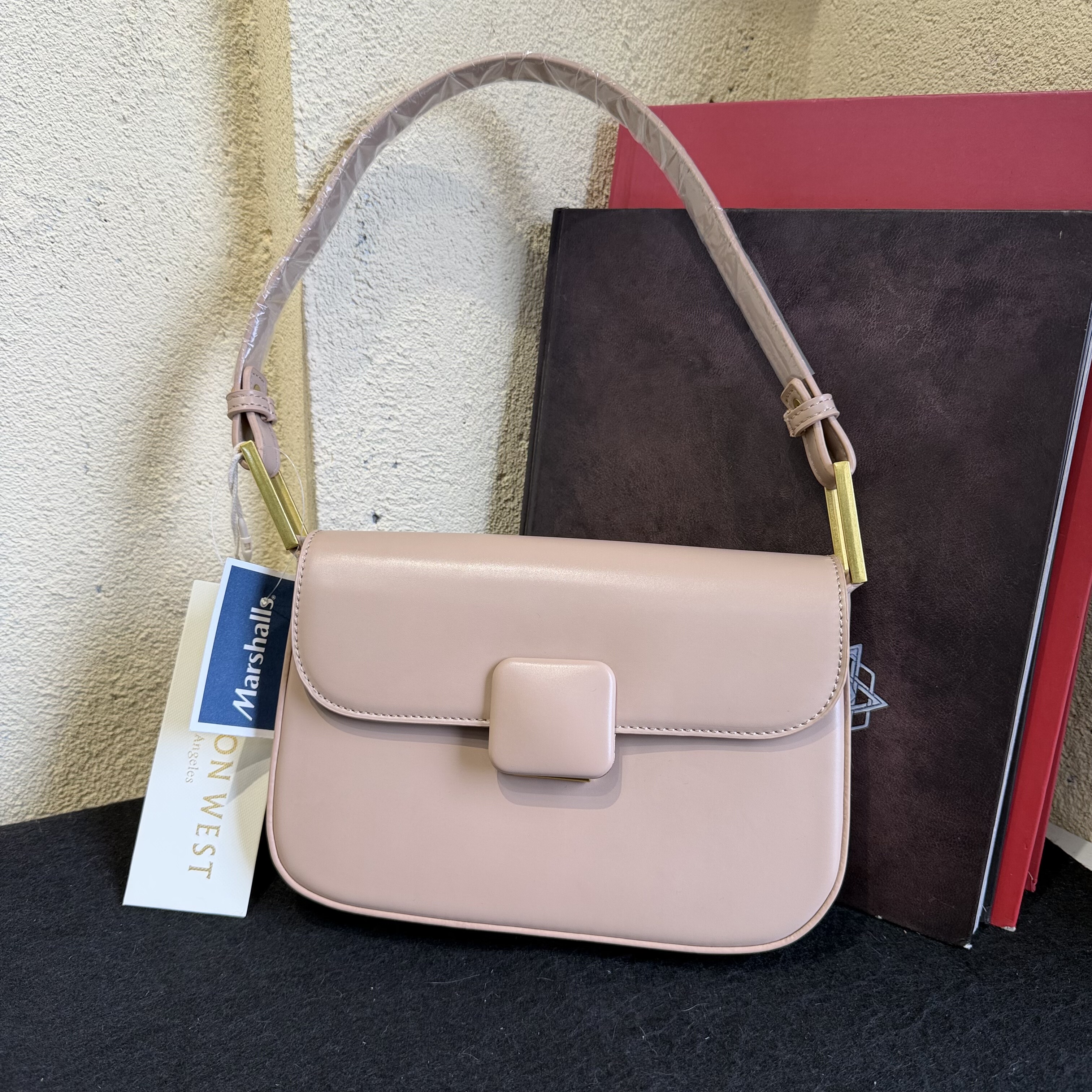 出口外贸欧美纯原单优雅女包简约小方包单肩小众质感百搭腋下包