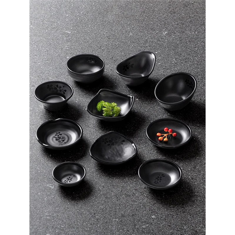 密胺餐具小碟子商用瓷餐厅味碟火锅店黑色酱油碟辣椒蘸料调料碟,餐饮具,碟,淘宝优惠券,粉丝福利购,淘宝优惠卷