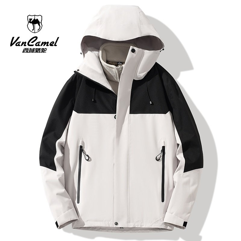 西域骆驼潮冲锋衣情侣秋冬石墨烯