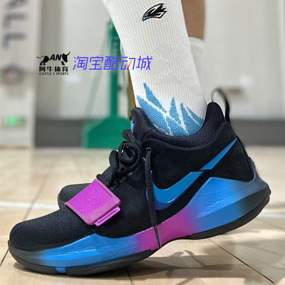 耐克 Nike PG 1 泡椒保罗乔治1代黑色断勾实战篮球鞋 IV2869-002