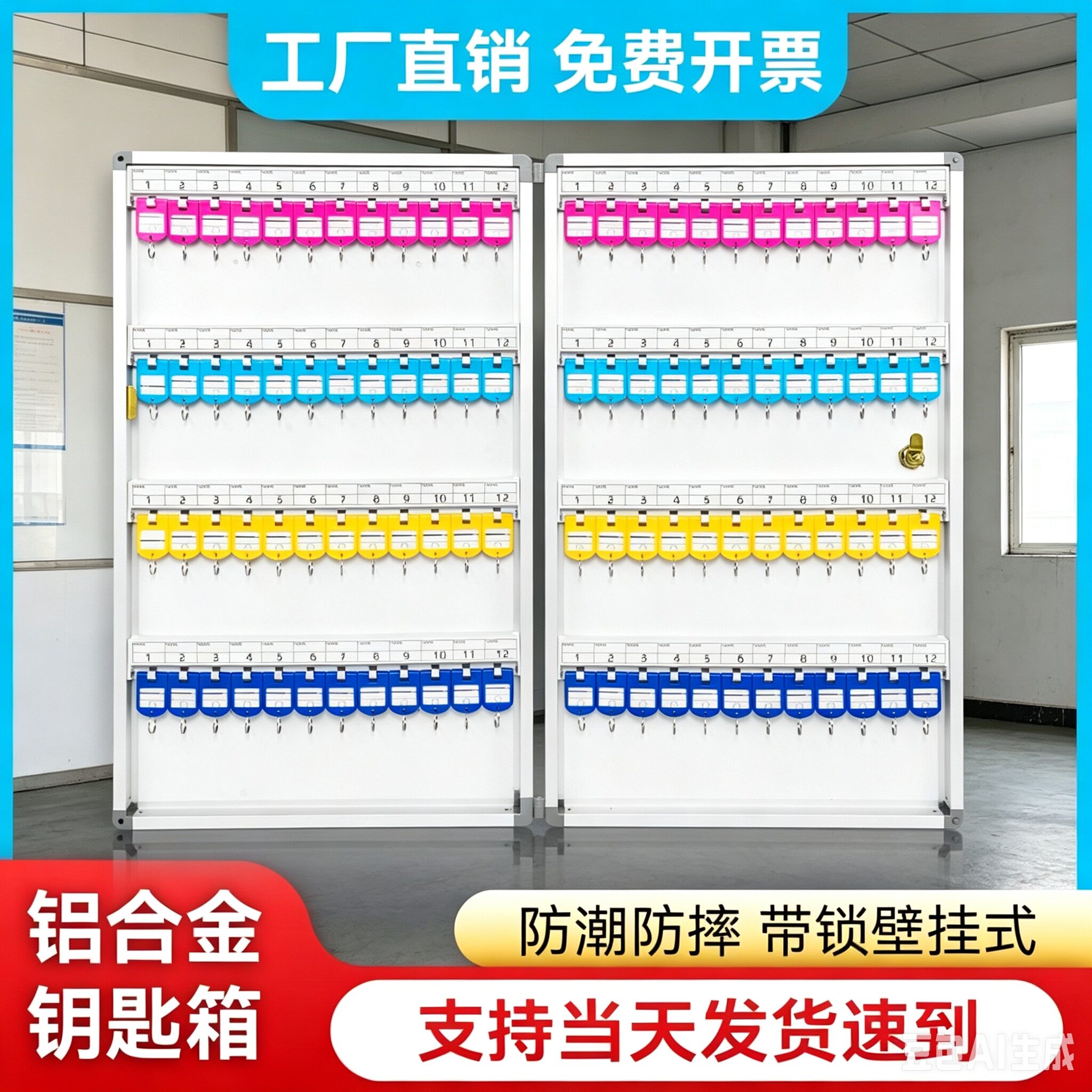 壁挂式锁匙收纳柜汽车游泳管医院