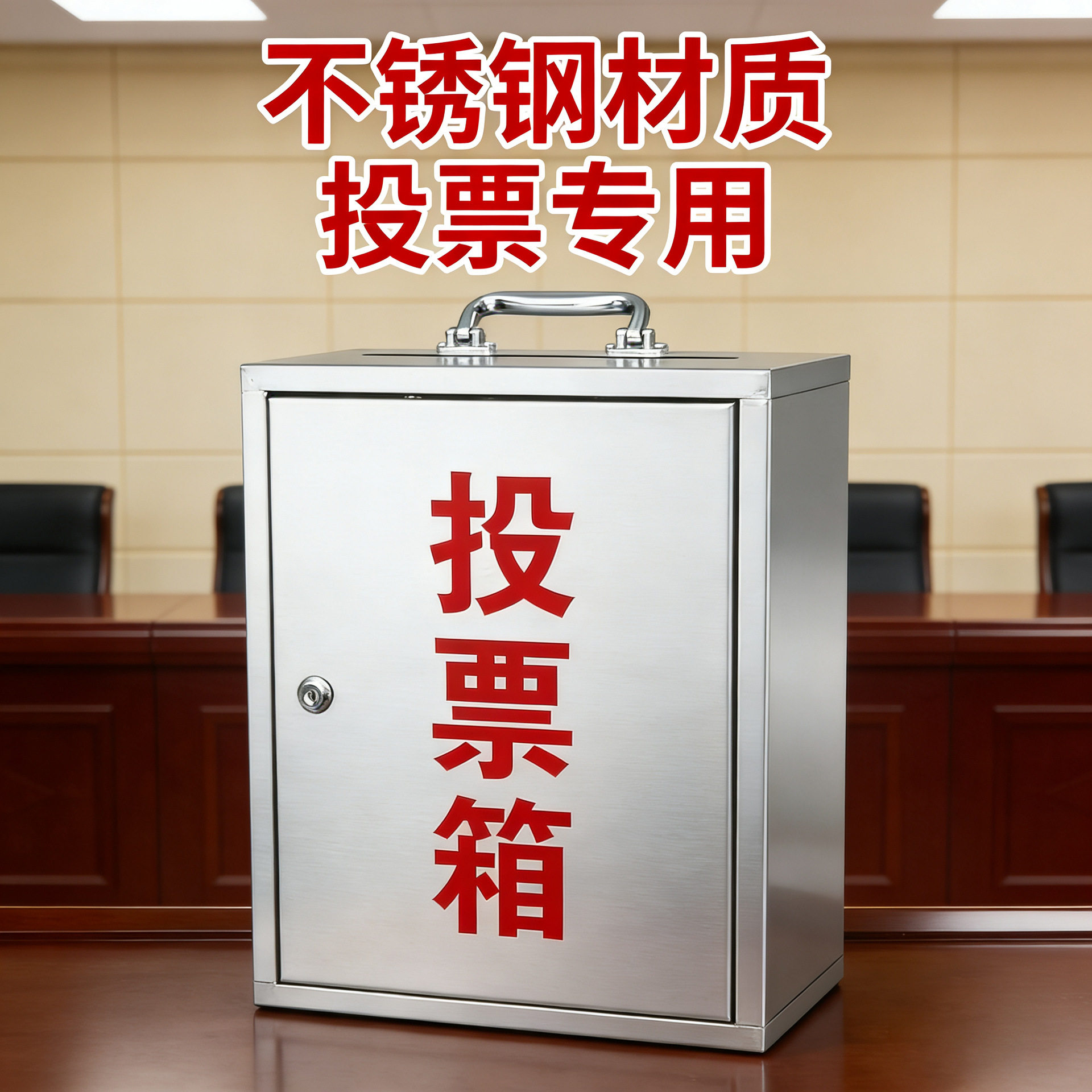 不锈钢投票箱地方选举投票顶头口