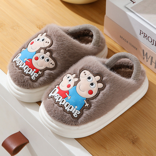宝宝棉拖鞋男宝1-3岁2可爱冬季防滑居家室内婴幼儿童棉拖鞋女包跟