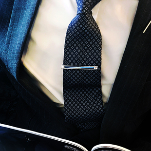 领夹定制生日礼物 高级商务正装 THANKS进口领带夹男士 小众轻奢时尚