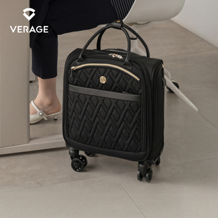 VERAGE维丽杰可登机女士商务行李箱出差拉杆旅行箱牛津布春秋航空