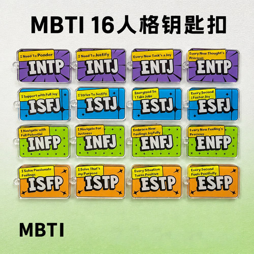 三寸山MBTI十六型人格钥匙扣