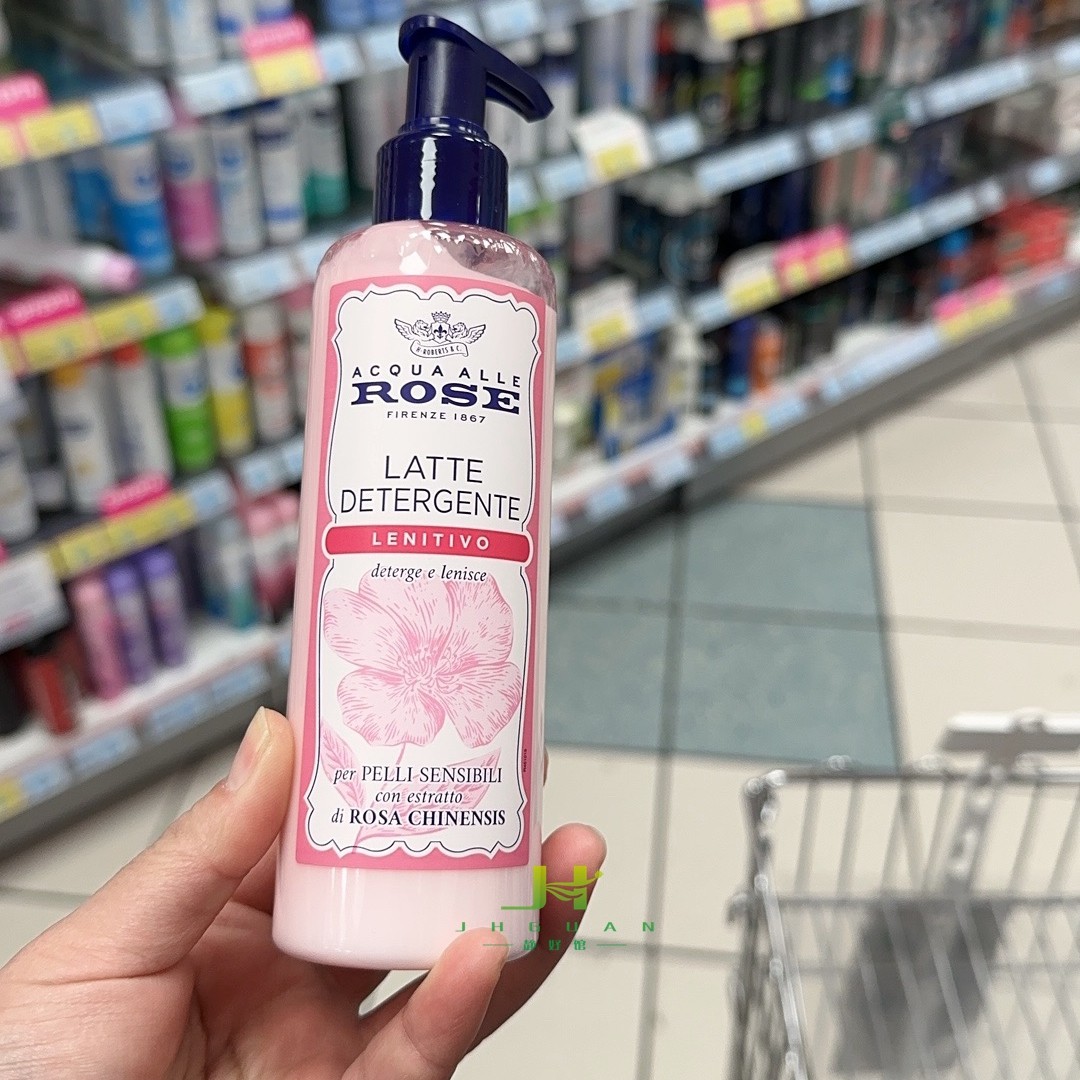 现货意大利 Roberts 佛罗伦萨 古老玫瑰水卸妆洁面乳 200ml