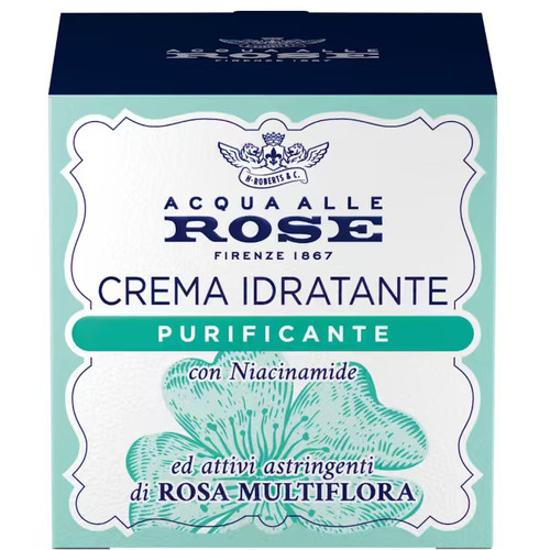 现货 意大利 Roberts 玫瑰净肤保湿面霜 50ml 补水毛孔