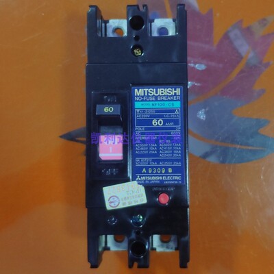 三菱 空气开关塑壳 断路器NF100-CS 60A 2P 原装