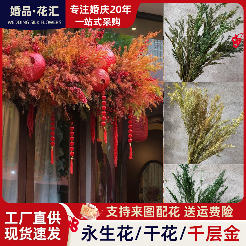永生千层金森系自然干花礼盒婚庆真花叶子树枝配材北欧家居装饰