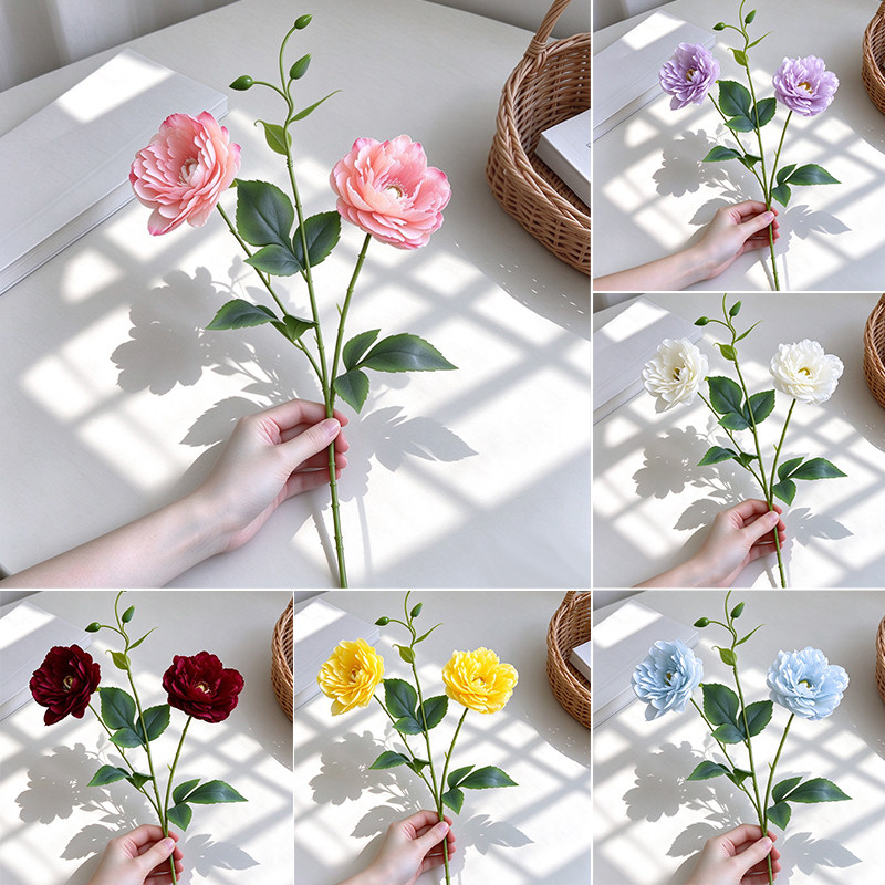 伊落伊诺牡丹仿真花插花背景花排路引假花婚庆花束拱门花橱窗装饰