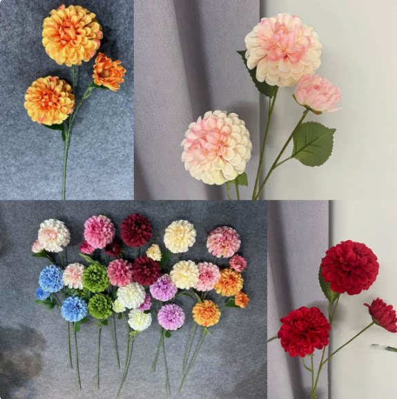 3头心愿暗香仿真花 婚庆婚礼堂装饰假花 批发