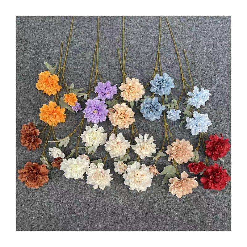 婚庆仿真香奈花 假花婚庆花排装饰插花大丽花绢花束路引芙蓉牡丹