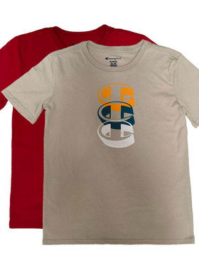 新款外贸单棉男童短袖T恤 中大童圆领T恤