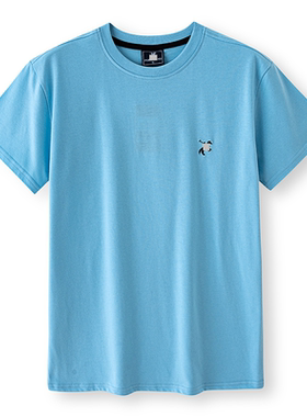 外单截胡款出口美国短袖T恤情男女侣款外贸原单圆领半袖夏季薄款