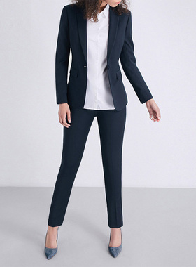 外滩风尚商务装女春秋款小西装外套女修身西服套装职业装女18309