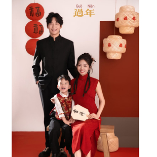 新年全家福拍照道具福字灯笼背景装饰挂件风筝儿童摄影过年主题