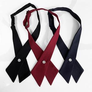 花千猪JK纯色泰式领结基础款JK制服交叉领结衬衫配饰