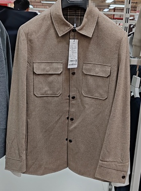 JK1A41217九家男装双面秋款毛呢男士夹克外套