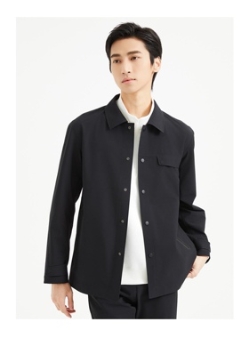 24QFY3081Y利家新款时尚休闲翻领夹克风衣男装外套