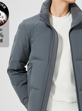 B4DRF8021A 8022A利家男装2024年冬款休闲羽绒服男中长款立领拉链