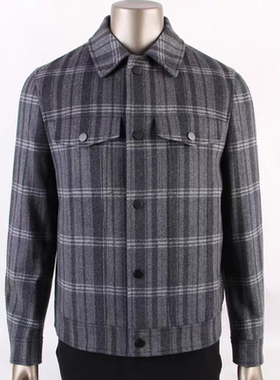 利家休闲冬季新款商务冬短款羊绒毛呢大衣男夹克23DYR5061Y 0141Y