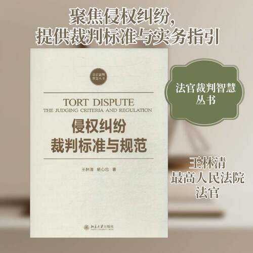 RT现货速发 侵权纠纷裁判标准与规范:the judging criteria and regulation9787301241219 王林清北京大学出版社法律书籍