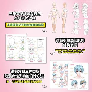 美之姿态 猫人民邮电出版 动漫女子人体 动态解析9787115641076 社艺术书籍 结构 RT正版