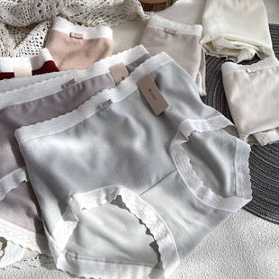 小兰裙w028暖肤磨毛蕾丝无痕内裤 人像是礼物 女petite新款 同频