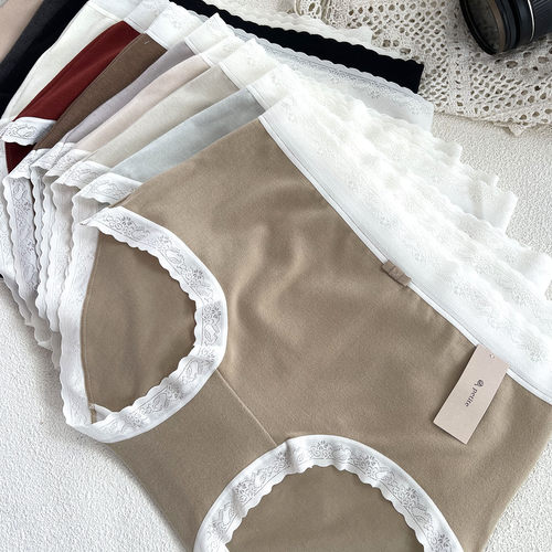 小兰裙新款W027蕾丝磨毛暖肤绒petite内裤女