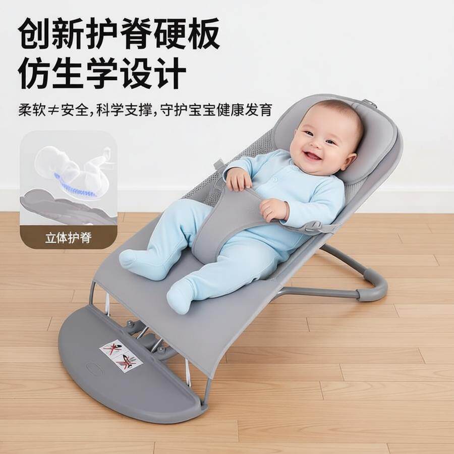 夏季网纱新生儿安抚摇摇椅哄睡