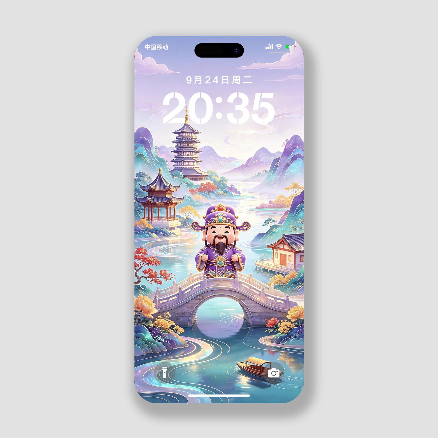 紫色手机壁纸招财高清壁纸8k高卡通/动漫/插画设计