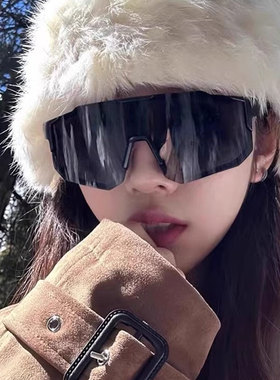 登山户外偏光墨镜连体式镜片遮阳