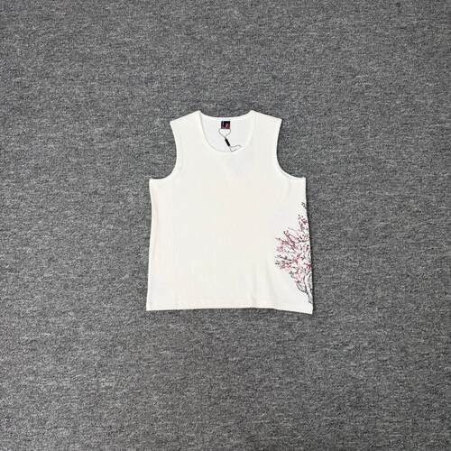 derschutze重工樱花刺绣无袖衫男